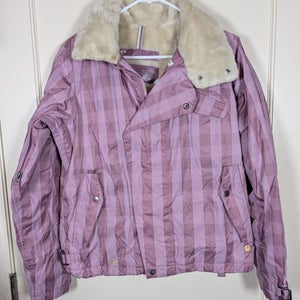 Burton Duchess Insulated Jacket Womens M Ski Snowboard Hooded Faux Fur Lining