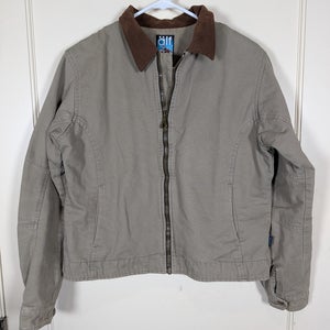 Kuhl Alf Canvas Full Zip Jacket Khaki Tan Women's Size: M Cropped