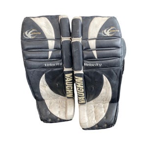 Used Vaughn VELO0CITY 7000 Goalie Leg Pads Senior Black 34" 11883-S000157307
