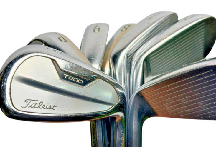 Titleist T200 Iron Set 5-GW AMT Black S300 Stiff Steel