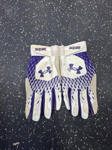 Used Under Armour BB/SB Batting Gloves Purple LG 11849-S000036513