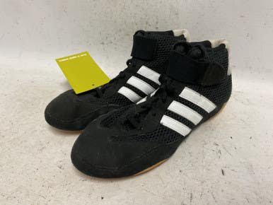 Used Adidas 116379 Wrestling Shoes Black Senior 5.5 11855-S000199211