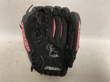 Used Mizuno Finch GPP 1155 RH Throw Fastpitch Gloves Black And Pink 11 1/2" 11855-S000199206