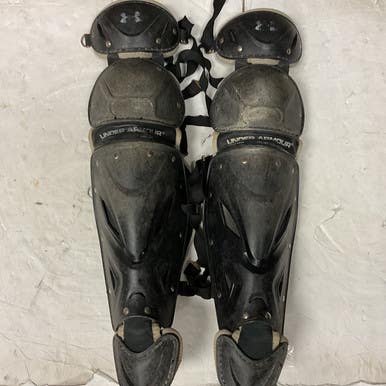 Used Under Armour UALG2-SRVS Catchers Leg Guards Black Adult 11855-S000199186