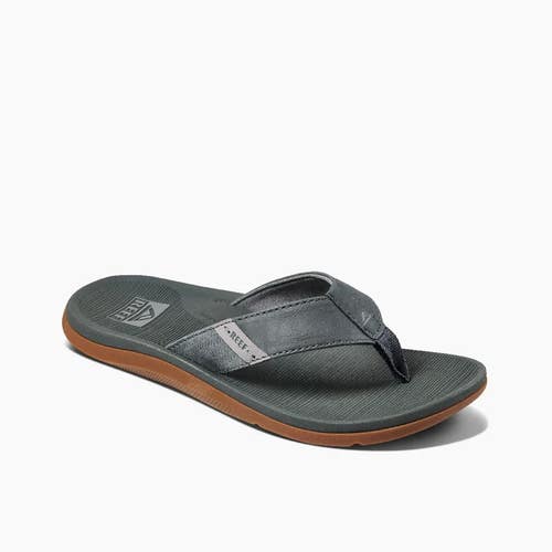Reef Santa Ana CI4652 Flip-Flop Sandal Men's Gray Vegan Leather Slide DAB119