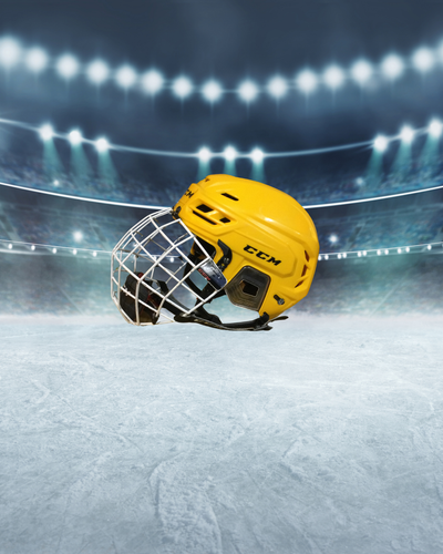 CCM Tacks 310 Yellow Medium Helmet