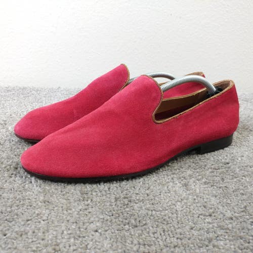 Sam Edelman Bryan Mens 7.5 Dress Shoes Red Suede Leather Slip On