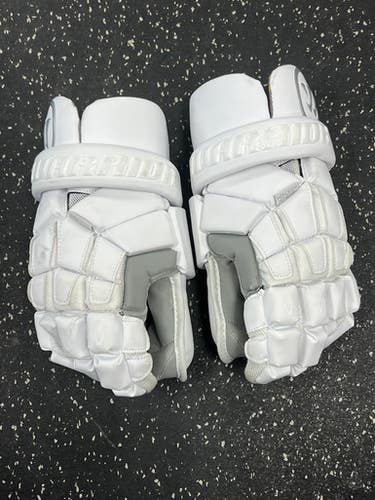Used Warrior NEMESIS QS Lacrosse Gloves Mens White 13" 11849-S000036803