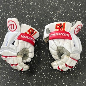 Used Warrior BURN XP Lacrosse Gloves Mens White MD 11849-S000036783