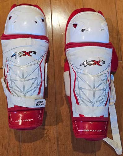 Bauer Vapor APX2 Intermediate 13" Shin Pads – Anchor Strap – Lightweight Fit (Used)