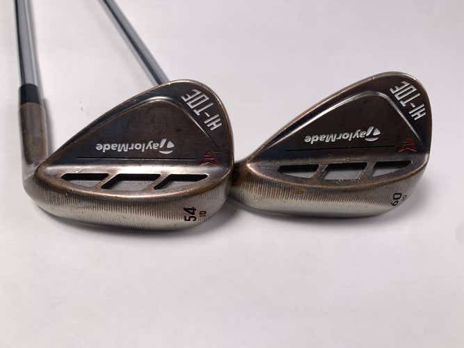 TaylorMade HI-TOE RAW Wedge Set 54* 10 60* 10 KBS Hi-Rev 2.0 Wedge Steel Mens RH