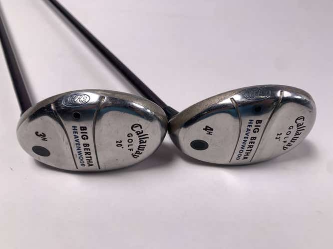 Callaway Big Bertha Heavenwood 3 & 4 Hybrid Set 20* 23* Gems Ladies Womens RH