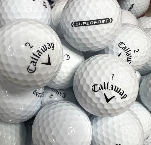 50 White Callaway Superfast Premium AAA Used Golf Balls