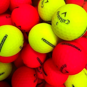 12 Near Mint AAAA Callaway Colored Matte Finish Superfast Used Golf Balls