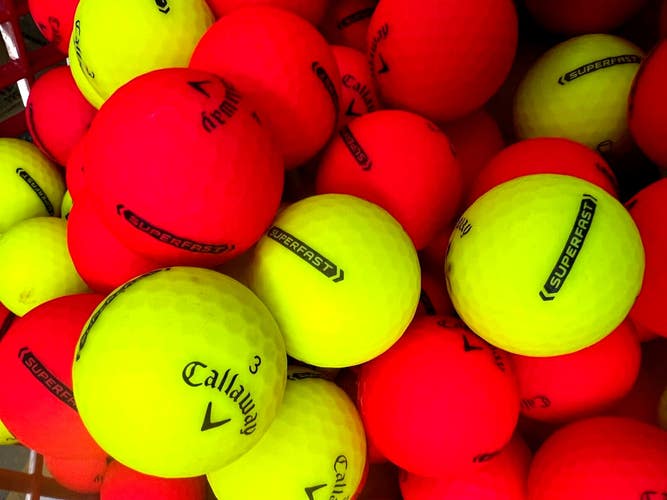 36 Near Mint AAAA Callaway Colored Matte Finish Superfast Used Golf Balls