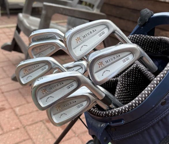 Men's Miura CB Right Handed Iron Set Stiff Flex 9 Pieces Steel Shaft (Used)