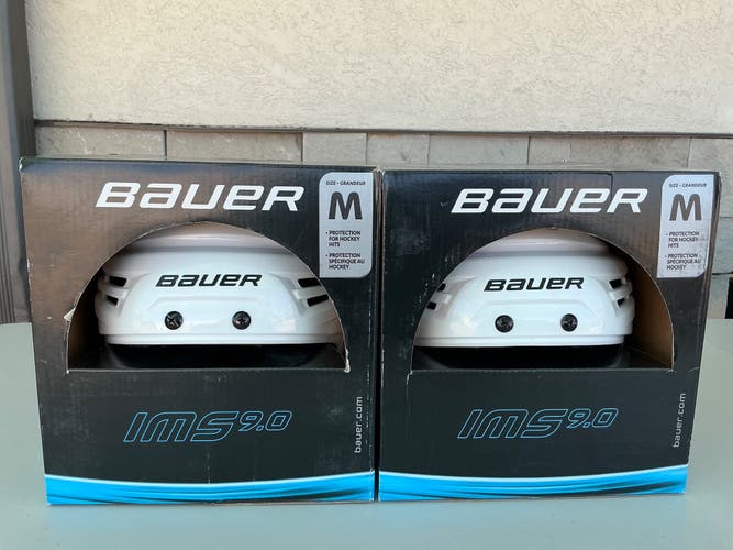 Bauer IMS 9.0 Pro Stock Hockey Helmet Medium White 3484