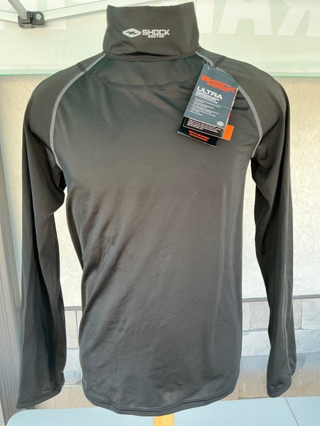 Shock Doctor Compression Hockey Long Sleeve Shirt With Integrated Neck Guard (New) 9736