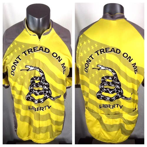 World Jersey Don’t Tread On Me Cycling Jersey Size (2XL) Full Zip Mens AOP