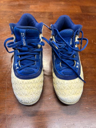 Blue Kid's 5Y (Big Kids / Youth) Youth Under Armour High Top Molded Cleats (Used)