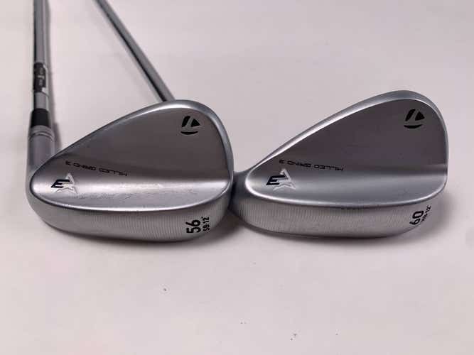 TaylorMade Milled Grind 3 Raw Chrome Wedge Set 56* 12 | 60* 12 Hi-Rev 2.0 RH