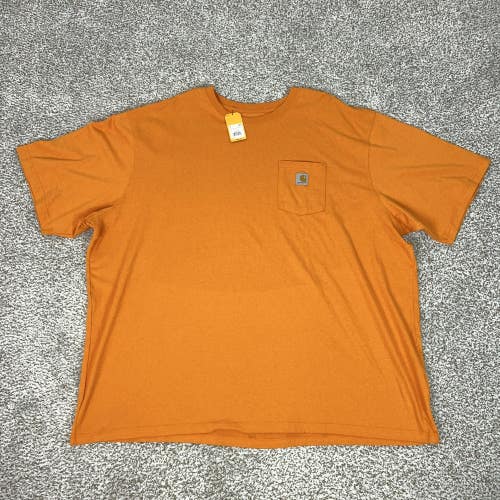 Carhartt Shirt Mens 5XL Orange K87 Loose Fit Pocket Workwear Short Sleeve Tee T