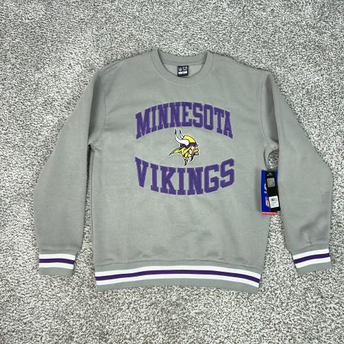 Minnesota Vikings Sweatshirt Mens Medium Gray NFL Football Ultra Game Crewneck