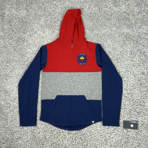 Chicago Fire FC Hoodie Mens Small Red Gray Blue MLS Soccer Fanatics Lightweight