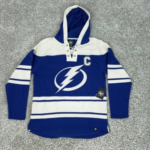 Tampa Bay Lightning Hoodie Mens Small Blue NHL Hockey Stamkos 91 47 Lace Up