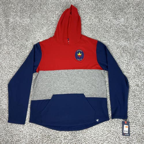 Chicago Fire FC Hoodie Mens XL Red Gray Blue MLS Soccer Fanatics Lightweight Top
