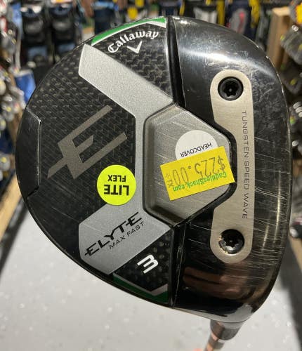 Callaway ELYTE MAX FAST 16° #3 Fairway Wood 43" VANQUISH 4 R2 Senior Flex MRH
