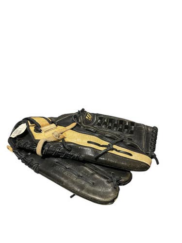 Used Mizuno 14 IN GLOVE BB/SB Glove RH Throw Black 14" 11834-S000044818