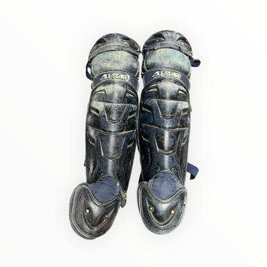 Used All-Star S7 AXIS Catchers Leg Guards Navy Blue Adult 11375-S000367815