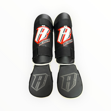 Used Martial Arts Shin Pads Black MD 11375-S000370774