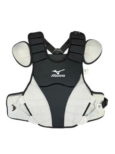 Used Mizuno SAMURAI Catchers Chest Protector Black And Silver Adult 11835-S000205205