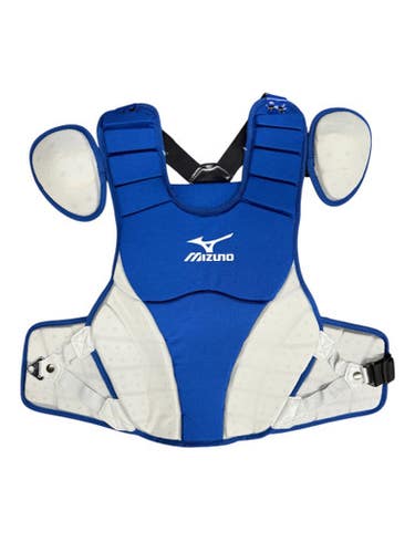 Used Mizuno SAMURAI Catchers Chest Protector Royal Blue And Silver Adult 11835-S000205208