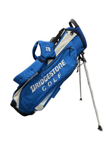 Used Bridgestone TOUR B Mens Stand Bag Royal Blue And White 11835-S000205106