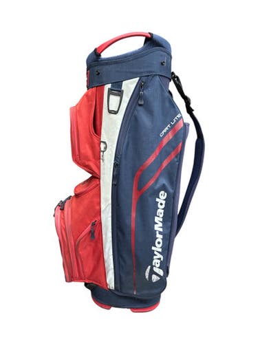 Used Taylormade CART LITE Mens Cart Bag White/Red/Navy 11835-S000204848
