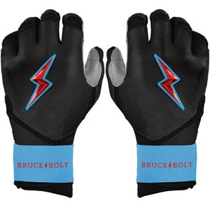 Bruce Bolt Bear Series Long Cuff Batting Gloves (Small) - Miami Black - (New)