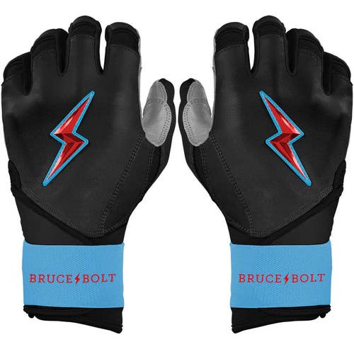 Bruce Bolt Bear Series Long Cuff Batting Gloves (Small) - Miami Black - (New)