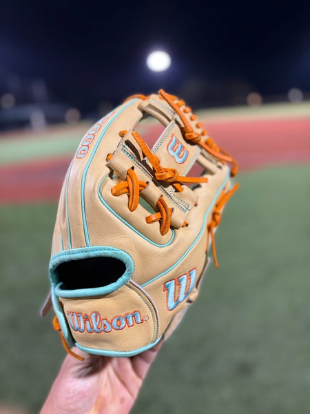 Wilson A2000 11.5" DP15 Infield Baseball Glove Pedroia Fit - Blonde Seafoam