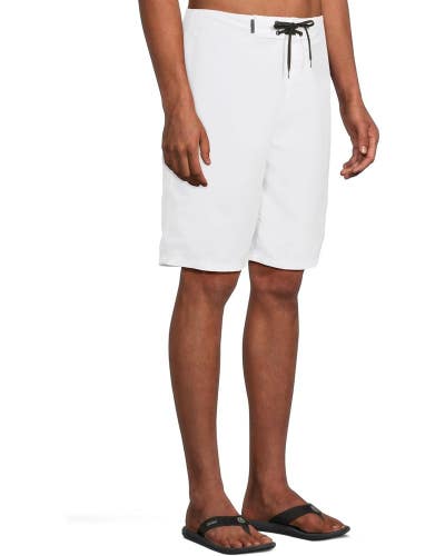 Hurley One & Only 2.0 Boardshort Mens 36 White Drawstring Waist Swimwear DDR2158