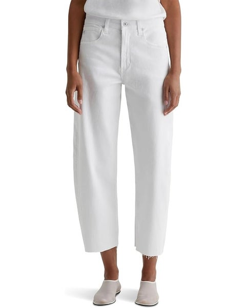 AG Jeans Hattie Women's 26 Gallery White Cropped High Rise Wide-Leg DDR2252