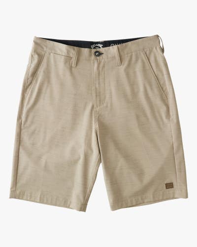 Billabong Crossfire Slub 21 Shorts Men's 30 Khaki Stretch Flat Front DDR2246