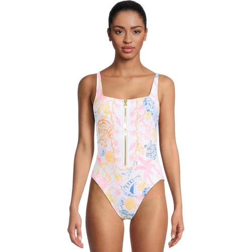 Lilly Pulitzer Emil Swimsuits Women's 14 Barefoot Beachcomber One Piece DDR2172