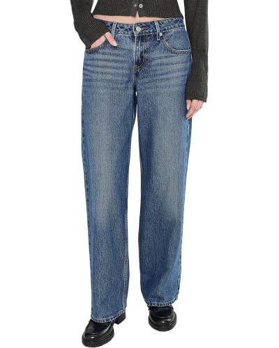 Levi's Jeans Women's 29x32 Blue Denim 100% Cotton Low Loose Fit Wide Leg DDR2168