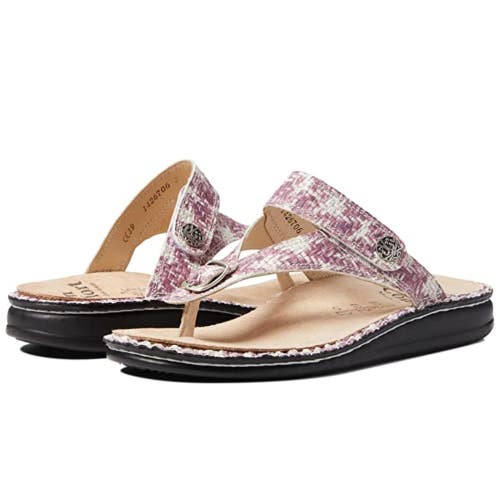 Finn Comfort Alexandria Thong Women's US 5 Berry Treccia Slip On Sandals HTAT502