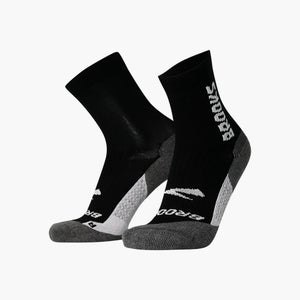 Brooks Ghost Crew Socks Unisex S Black Stretch Arch Support Cushioned JDM2508