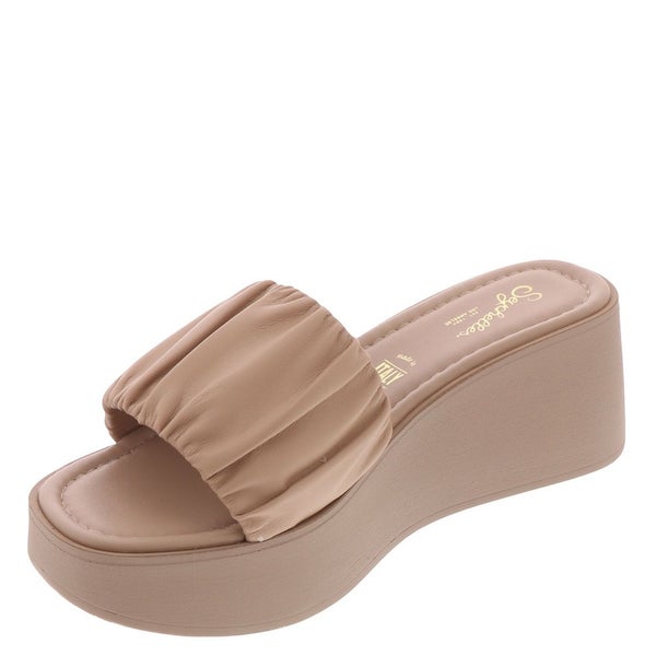 Seychelles Coney Island Sandals Women's 10 Vachetta Leather Wedge Heel HTAT492