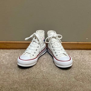 Chuck Taylor All Star High-top EVA Lift Unisex Sneaker, White-Size 2 Kids (GUC)